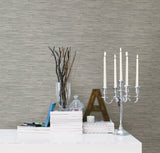 Tibetan Grasscloth Grey Natural Peel & Stick Wallpaper - NuWallpaper NUW2083