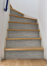 Tibetan Grasscloth Grey Natural Peel & Stick Wallpaper - NuWallpaper NUW2083