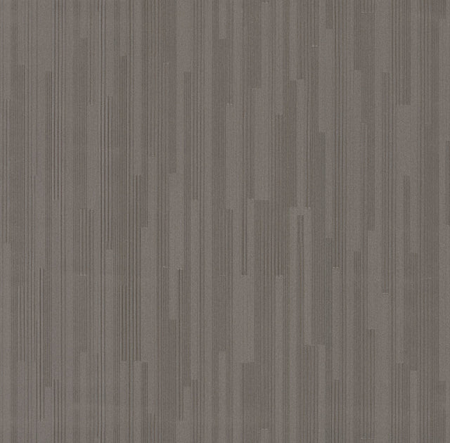 Vertical Plumb Charcoal Metallic Wallpaper with Metallic Stripe Pattern - York NV5500