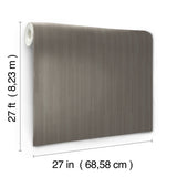 Vertical Plumb Charcoal Metallic Wallpaper with Metallic Stripe Pattern - York NV5500