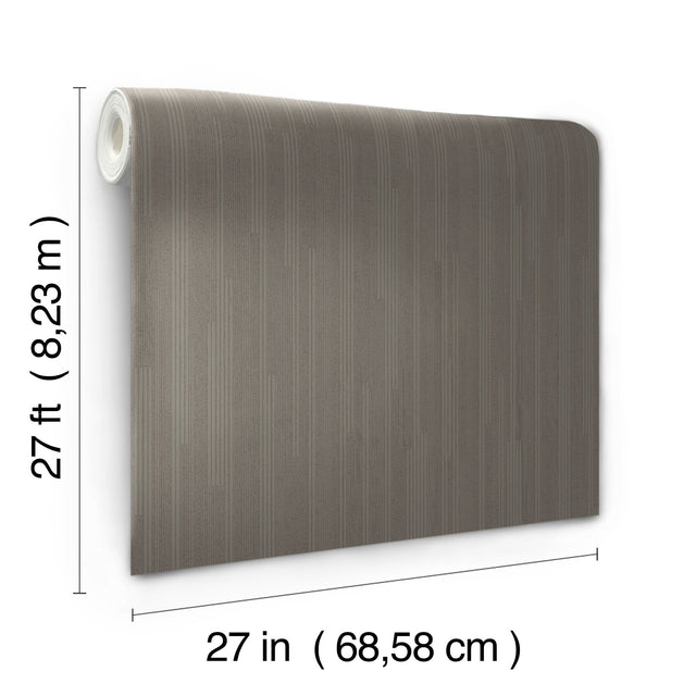 Vertical Plumb Charcoal Metallic Wallpaper with Metallic Stripe Pattern - York NV5500