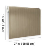 Vertical Plumb Soft Gold Metallic Wallpaper with Metallic Abstract Vertical Stripe - York NV5504