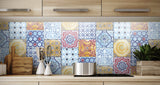 Colorful Moroccan Tile Multicolor by NextWall Peel & Stick Tile Wallpaper – NextWall NW30001