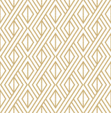 Metallic gold diamond geometric peel and stick wallpaper pattern