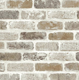 Washed Brick Tanned Leather & Pewter by NextWall Peel & Stick Removable Wallpaper – NextWall NW30506 -Sample