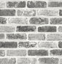 Gray Washed Brick peel and stick wallpaper in soft gray and charcoal brick pattern