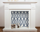 Deco Lattice Navy & White by NextWall Peel & Stick Vinyl Peel & Stick Wallpaper – NextWall NW31502