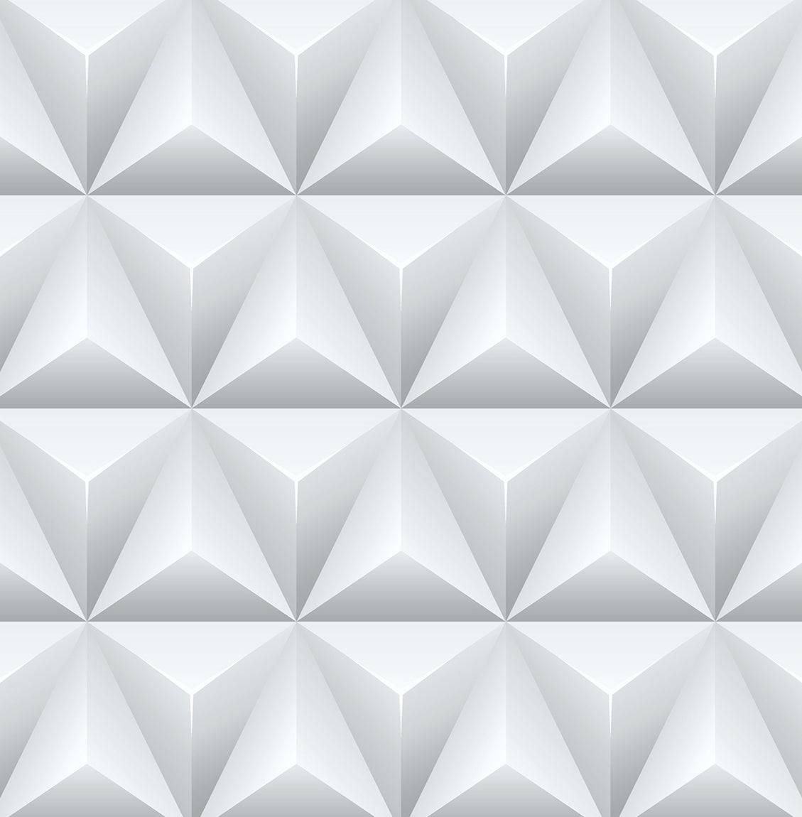 Gray geometric triangle origami peel and stick wallpaper pattern