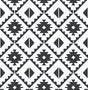 Black and white Southwest tile geometric peel and stick wallpaper pattern