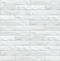 Eggshell and gray limestone brick peel and stick wallpaper pattern