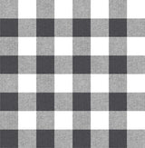 Charcoal and white picnic plaid peel and stick wallpaper pattern