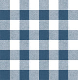 Picnic Plaid navy and white peel and stick wallpaper