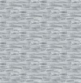 Silver brushed metal subway-tile look peel and stick wallpaper pattern