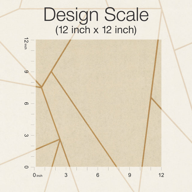Nazca Almond & Gold Geometric Metallic Wallpaper - York NW3500