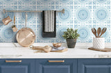 Mandala Teal & Blue by NextWall Peel & Stick Mandala Wallpaper – NextWall NW35102