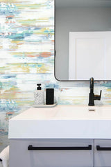 Brushed Stripe Multi by NextWall Peel & Stick Abstract Wallpaper – NextWall NW35306