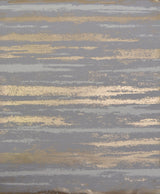 Atmosphere Grey & Gold Wallpaper with Metallic Striated Cloud Stripe - York NW3540