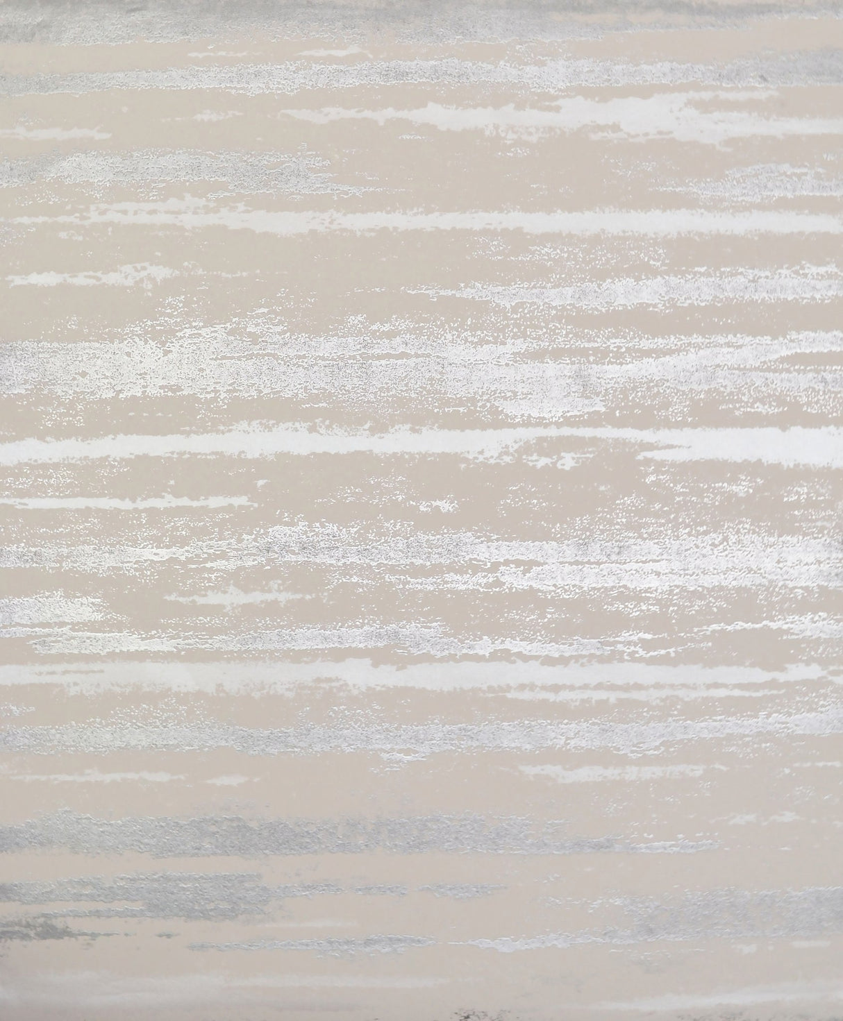 Atmosphere Beige & Silver Wallpaper with Striated Cloud Stripe Motif - York NW3542