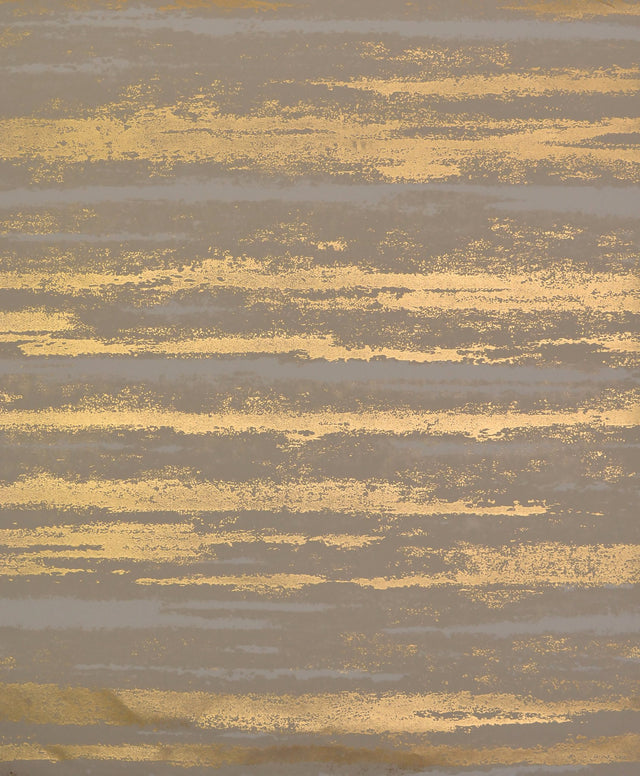 Atmosphere Khaki & Gold Wallpaper with Striated Metallic Cloud Motif - York NW3544