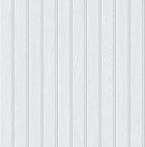 Off-white and pearl gray beadboard peel and stick wallpaper with vertical panel stripes and subtle woodgrain texture.