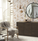 Shimmering Foliage White & Gold Wallpaper with Metallic Botanical Pattern - York NW3583