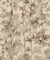 Shimmering Foliage Khaki Wallpaper with Metallic Botanical Pattern - York NW3584