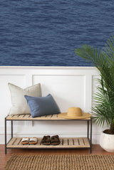 Serene Sea Denim Blue by NextWall Peel & Stick Abstract Coastal Wallpaper – NextWall NW35902