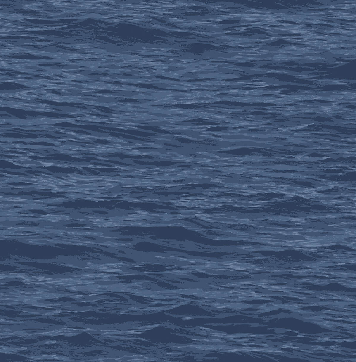 Serene Sea denim blue ocean-texture peel and stick wallpaper