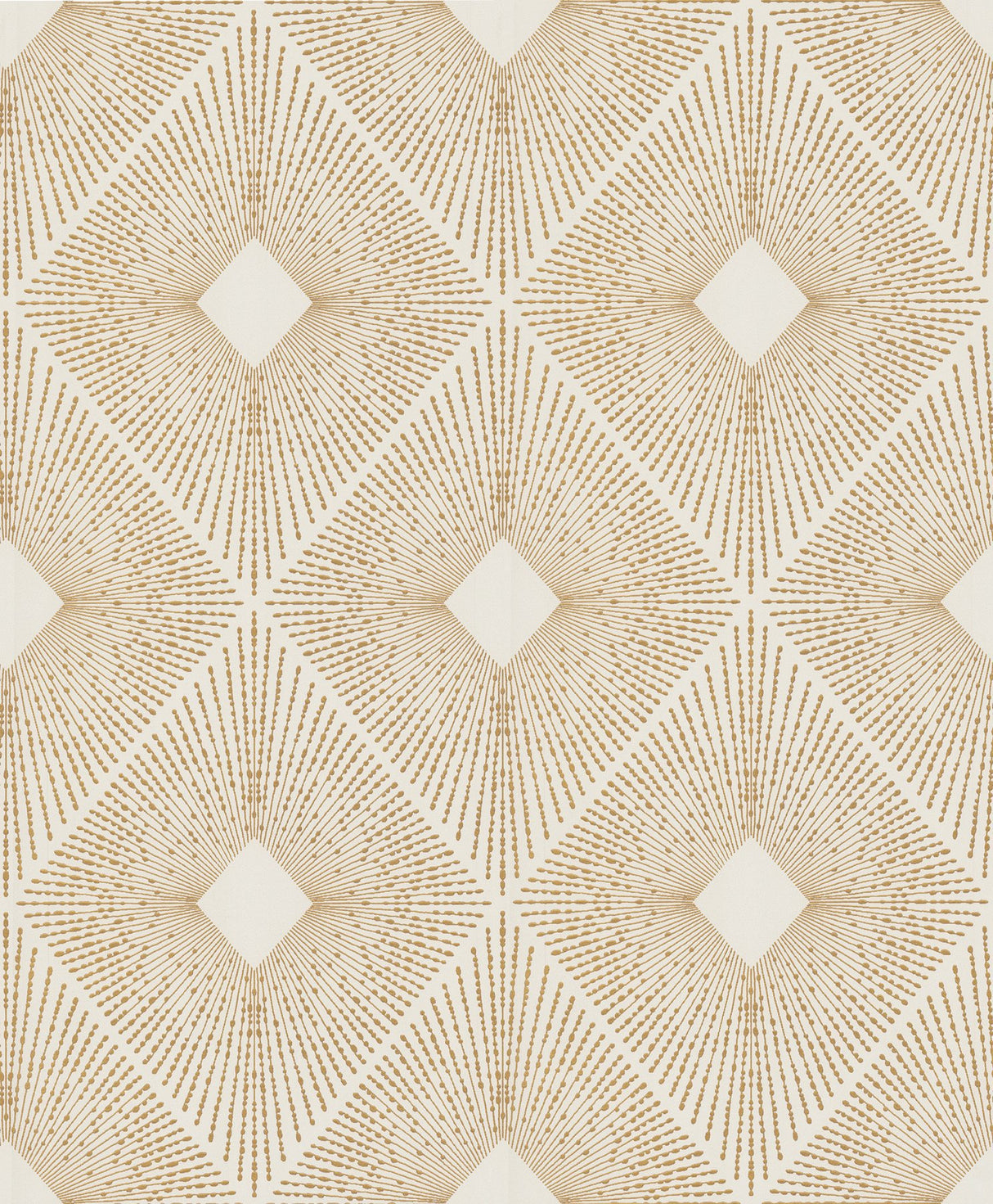 Harlowe White & Gold Geometric Metallic Wallpaper - York NW3592