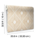 Harlowe White & Gold Geometric Metallic Wallpaper - York NW3592