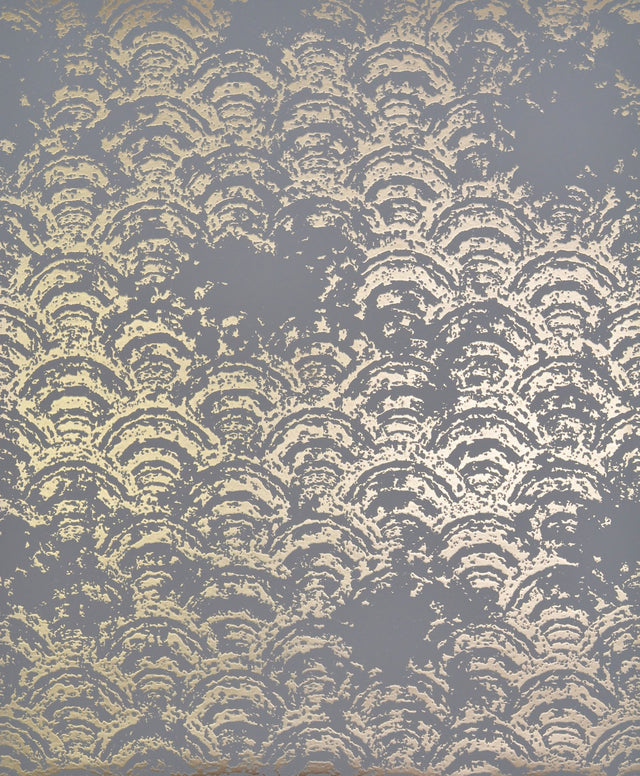 Eclipse Grey & Gold Wallpaper with Metallic Arc Motif - York NW3597