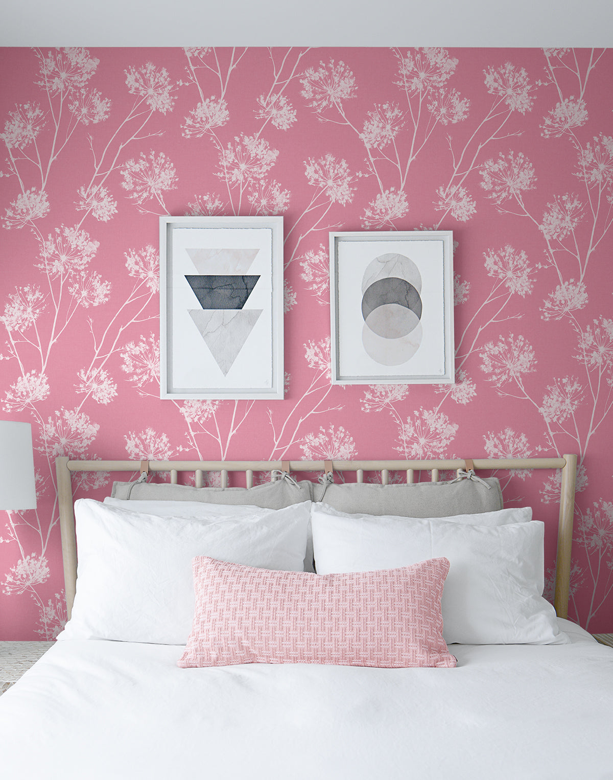 One O'Clocks Pink by NextWall Botanical Peel & Stick Wallpaper – NextWall NW36001