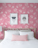One O'Clocks Pink by NextWall Botanical Peel & Stick Wallpaper – NextWall NW36001