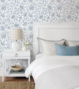 Paisley Trail Midnight Blue by NextWall Peel & Stick Paisley Peel & Stick Wallpaper – NextWall NW36812