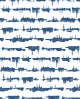 Lifeline navy blue abstract peel and stick wallpaper pattern by NextWall