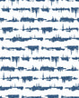 Lifeline navy blue abstract peel and stick wallpaper pattern by NextWall