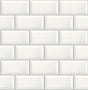 Large Subway Tile peel and stick wallpaper in alabaster white with grey grout lines