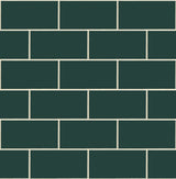 Evergreen retro subway tile peel and stick wallpaper pattern