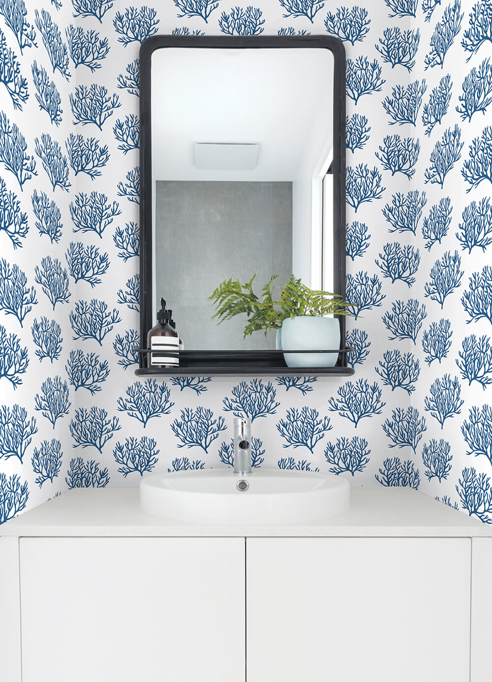 Coastal Coral Reef Marine Blue by NextWall Peel & Stick Coral Reef Peel & Stick Wallpaper – NextWall NW38002