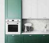 Faux Mosaic Strip Tile Metallic Pearl & Gray by NextWall Peel & Stick Wallpaper – NextWall NW38400