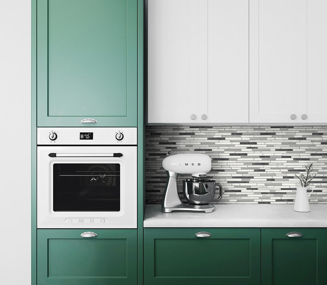 Faux Mosaic Strip Tile Wrought Iron & Gray by NextWall Peel & Stick Peel & Stick Tile Wallpaper – NextWall NW38410