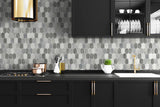 Brushed Hex Tile Pavestone & Chrome by NextWall Peel & Stick Metallic Hex Tile Peel & Stick Wallpaper – NextWall NW38805