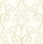 Sketched Damask metallic gold peel and stick wallpaper pattern by NextWall (NW39405)