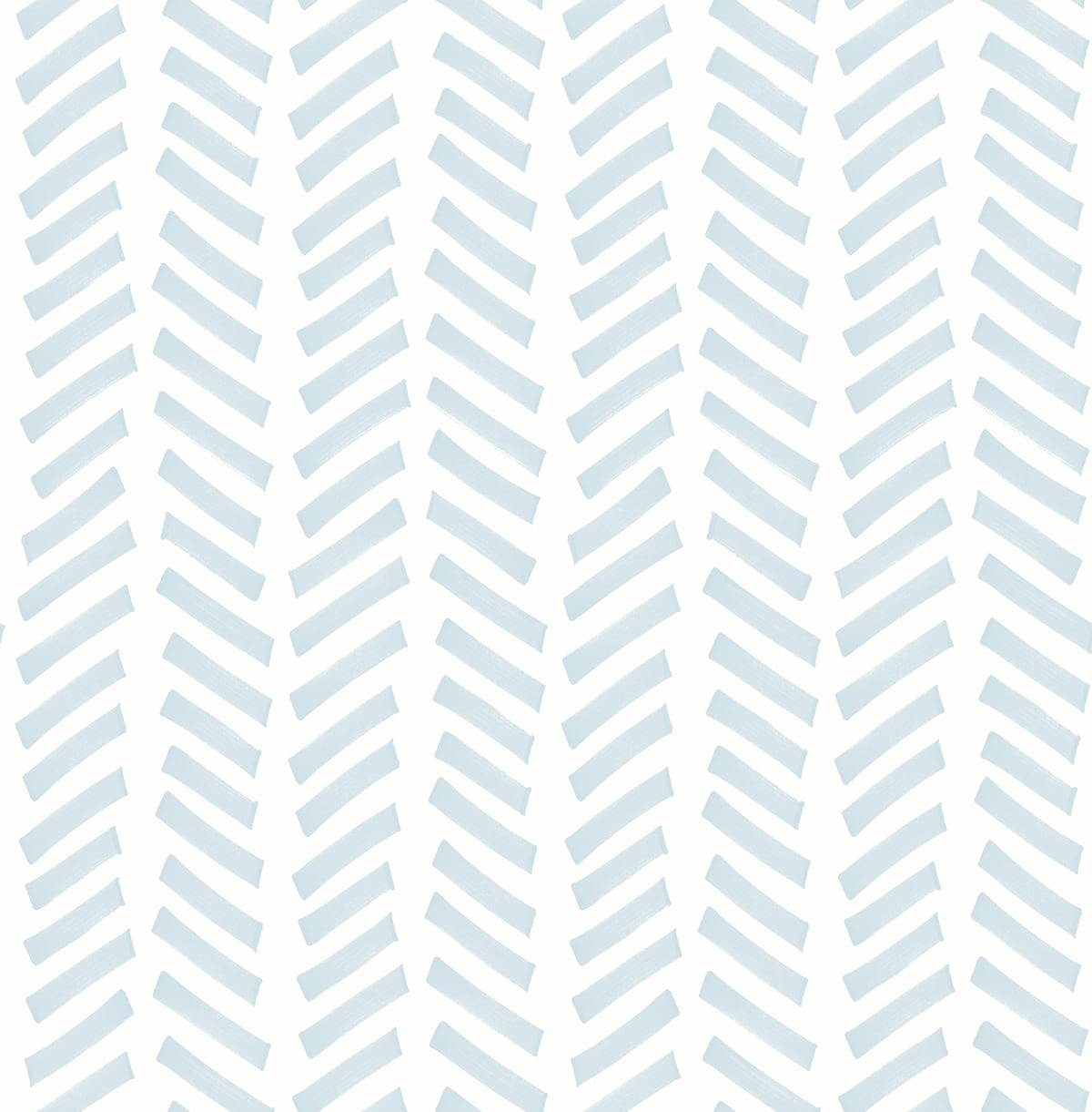 Mod Chevron sky blue peel and stick wallpaper with a modern chevron pattern