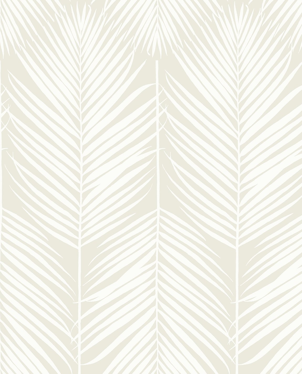 Palm Silhouette peel and stick wallpaper in Sea Salt with tropical palm frond pattern