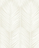 Palm Silhouette peel and stick wallpaper in Sea Salt with tropical palm frond pattern