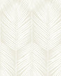 Palm Silhouette peel and stick wallpaper in Sea Salt with tropical palm frond pattern