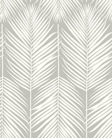 Palm Silhouette peel and stick wallpaper in Harbor Gray by NextWall