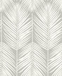 Palm Silhouette peel and stick wallpaper in Harbor Gray by NextWall