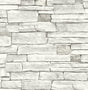 Arctic grey stacked stone peel and stick vinyl wallpaper pattern